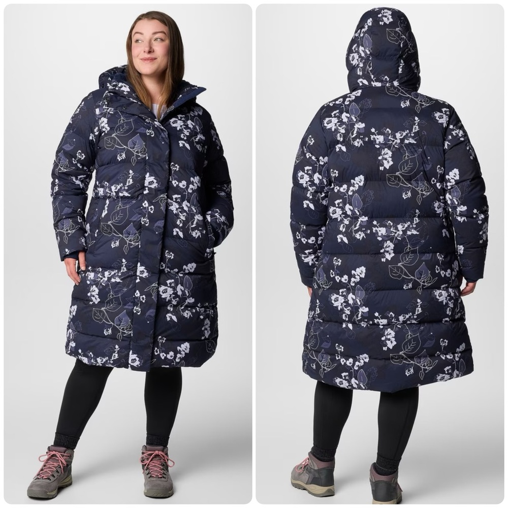 Columbia Boundless DaysPrint Long Down Jacket 1X - Picture 3 of 13